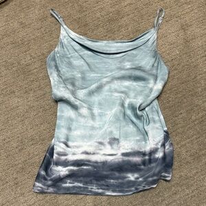 Elegant Blue Tie-Dye Camisole
